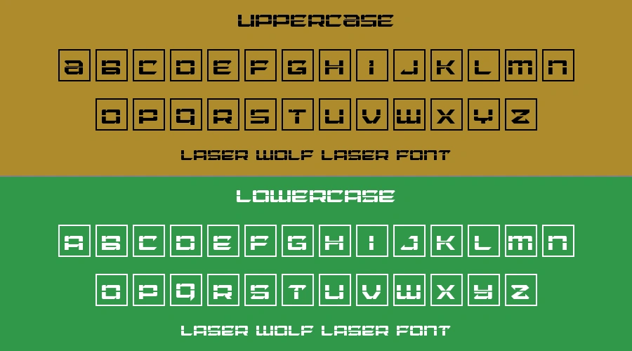 Laser Wolf Laser Font Preview