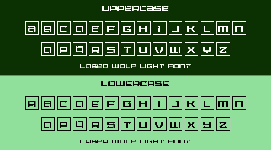 Laser Wolf Light Font Preview