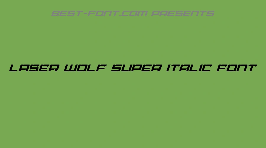 Laser Wolf Super Italic Font