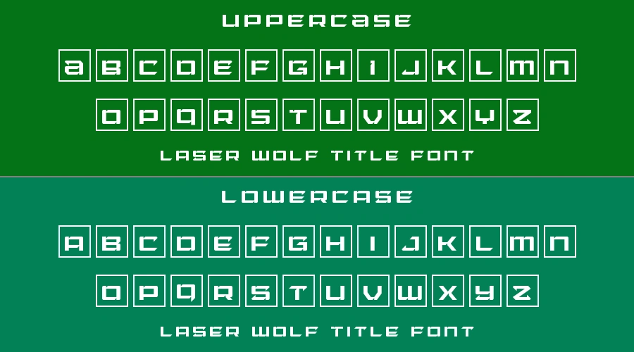 Laser Wolf Title Font Preview