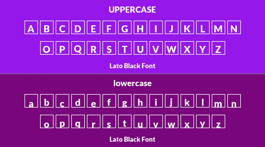 Lato Black Font Preview