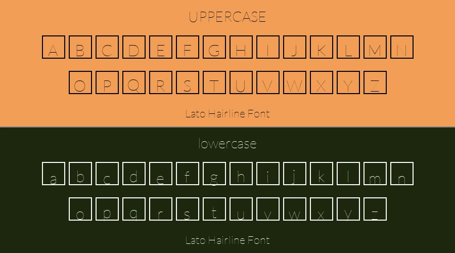 Lato Hairline Font Preview