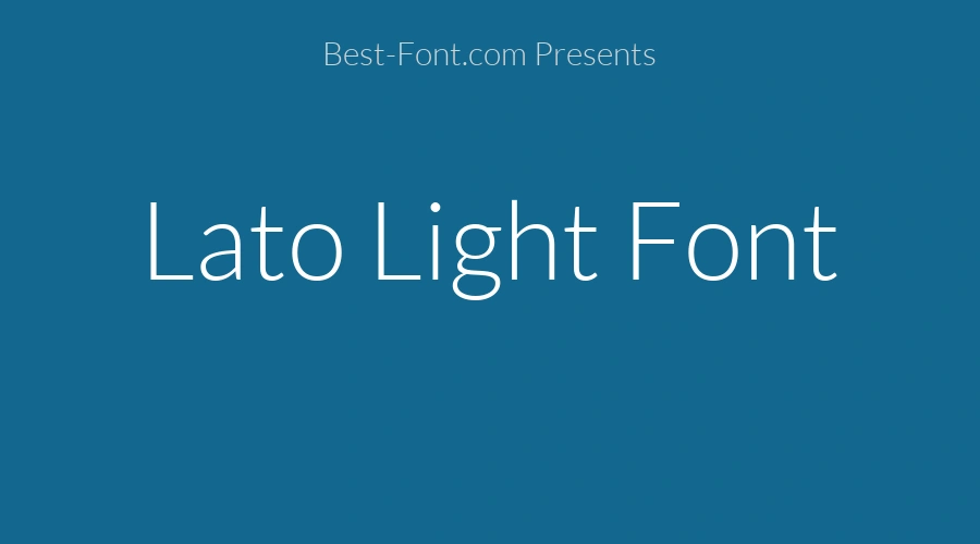 Lato Light Font