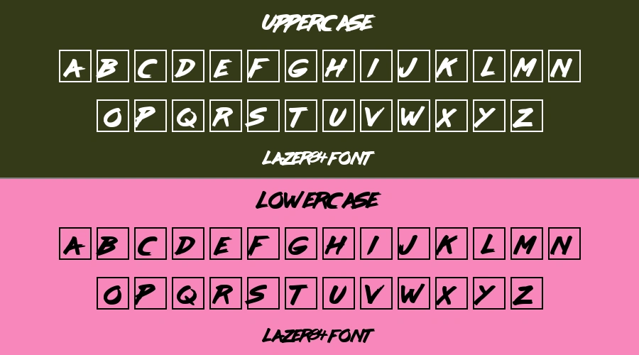 lazer84 Font Preview