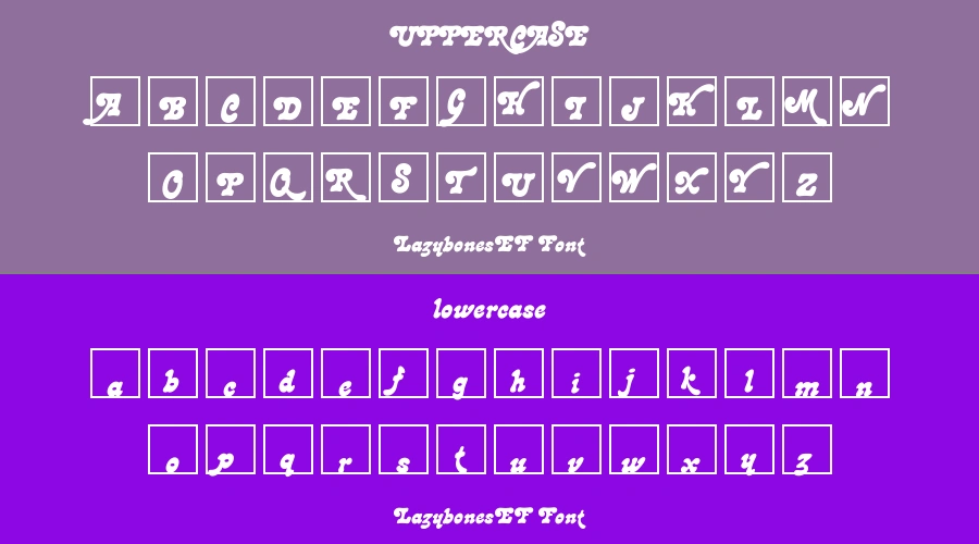 LazybonesEF Font Preview