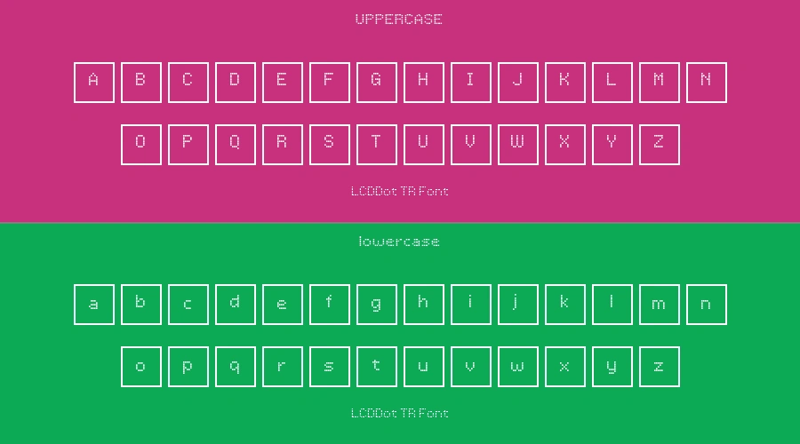LCDDot TR Font Preview