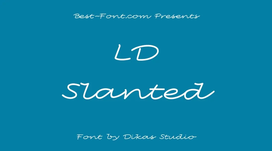 Ld Slanted Font