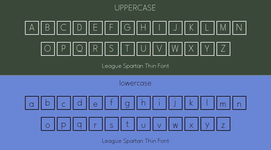League Spartan Thin Font Preview