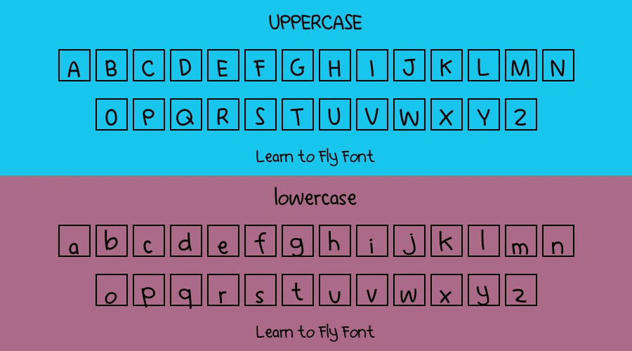 Learn to Fly Font Preview