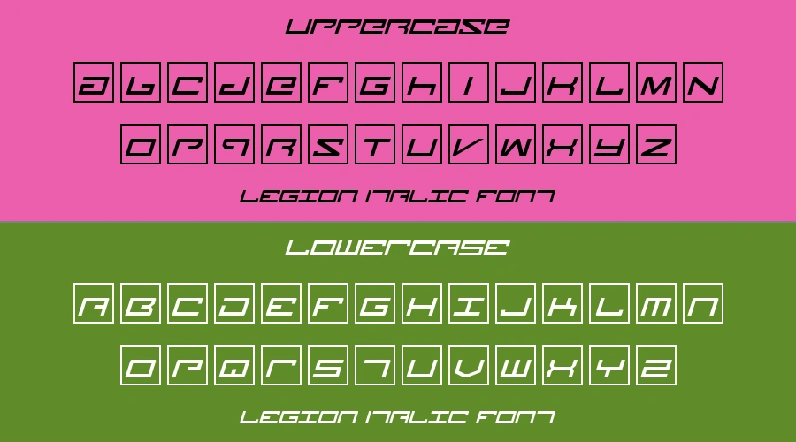 Legion Italic Font Preview