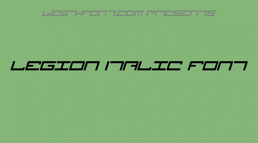 Legion Italic Font