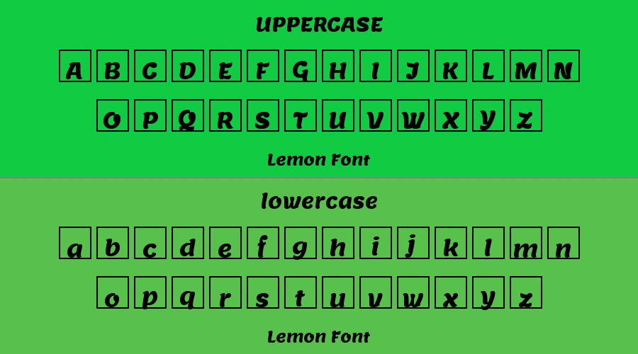 Lemon Font Preview