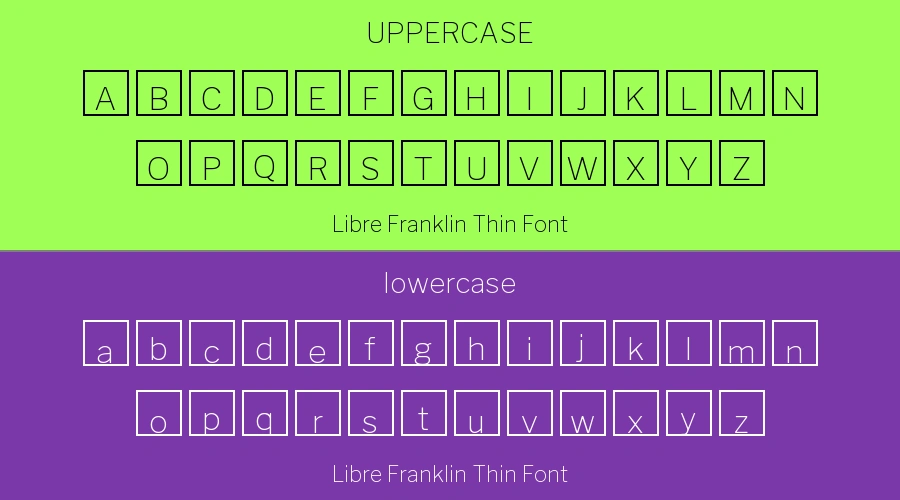 Libre Franklin Thin Font Preview