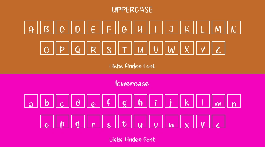 Liebe finden Font Preview