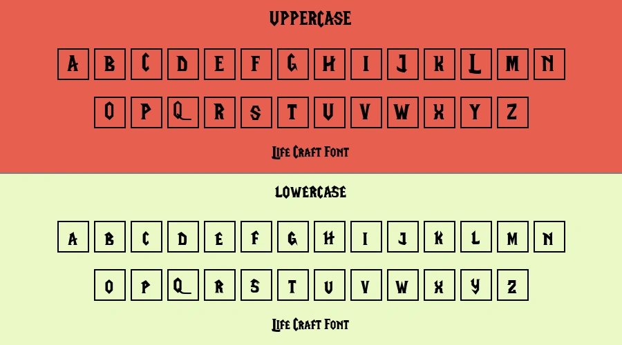 Life Craft Font Preview