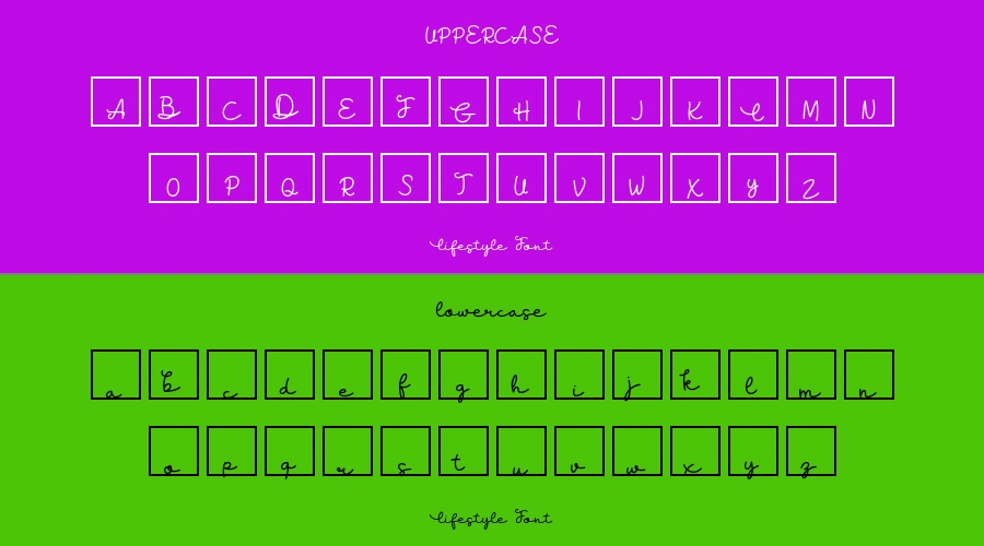 Lifestyle Font Preview