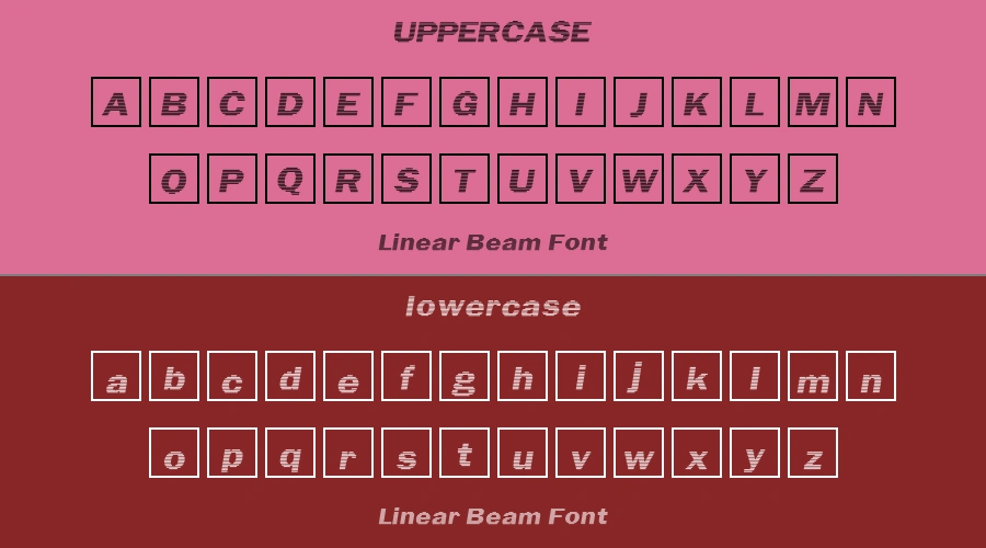 Linear Beam Font Preview