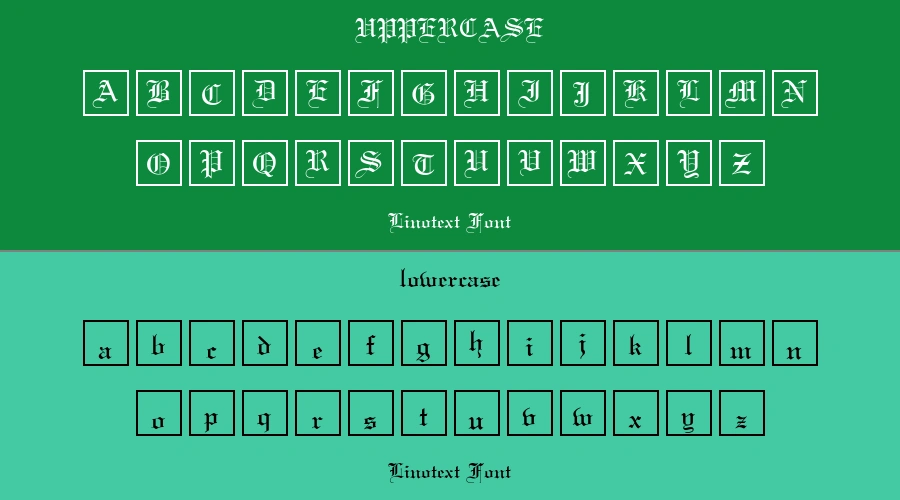 Linotext Font Preview
