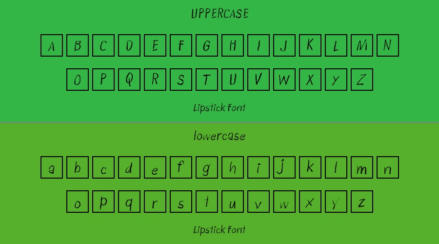 Lipstick Font Preview