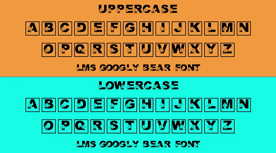 LMS Googly Bear Font Preview