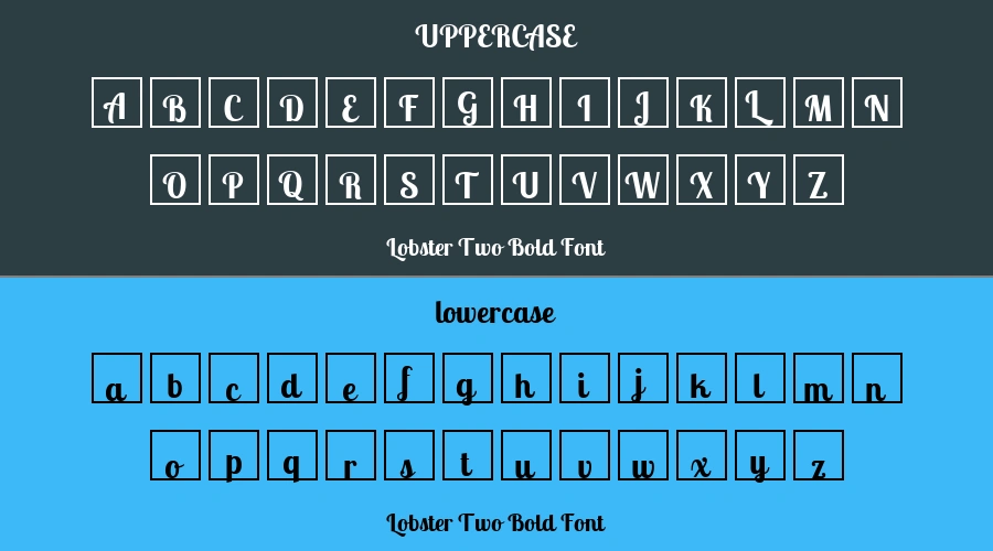 Lobster Two Bold Font Preview