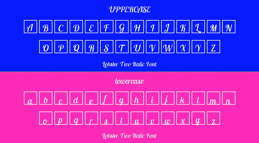 Lobster Two Italic Font Preview