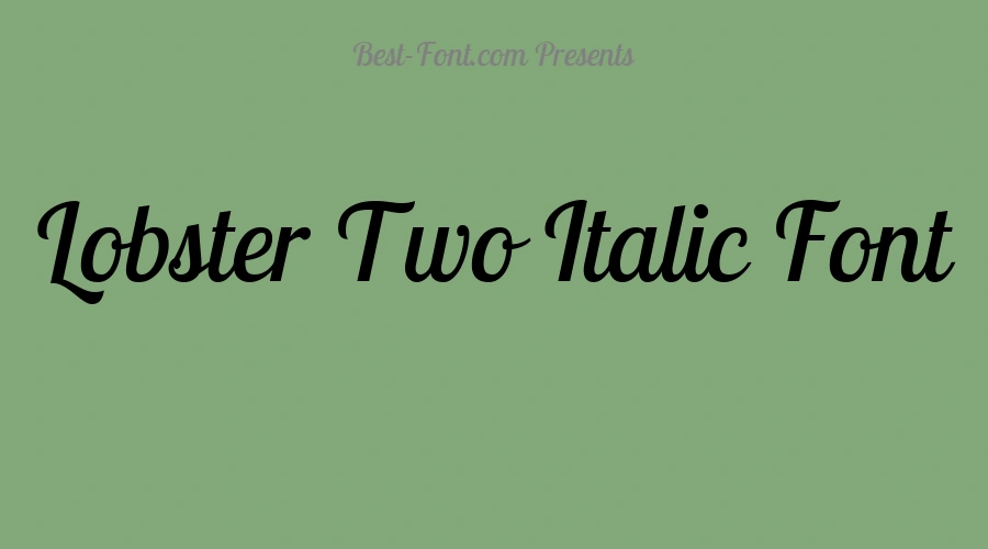 Lobster Two Italic Font