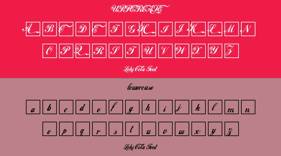 Loki Cola Font Preview