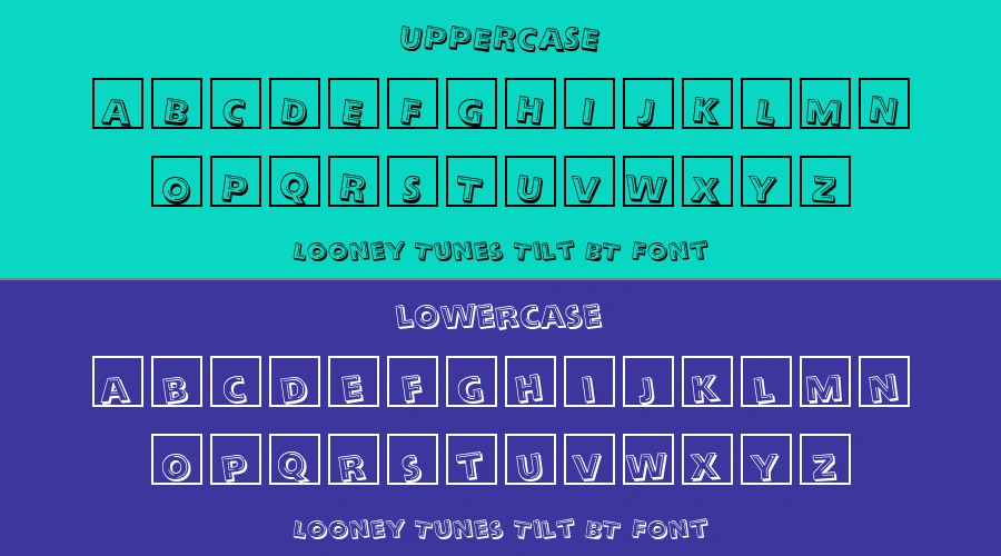 Looney Tunes Tilt BT Font Preview