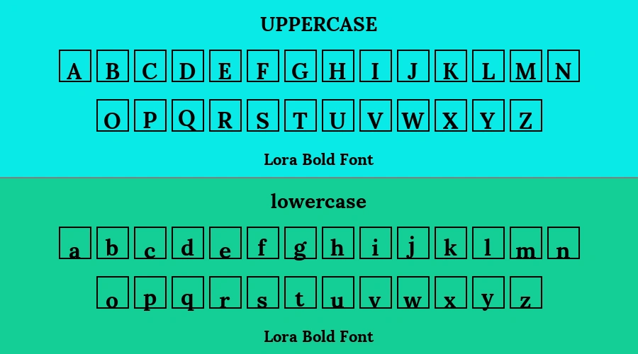 Lora Bold Font Preview