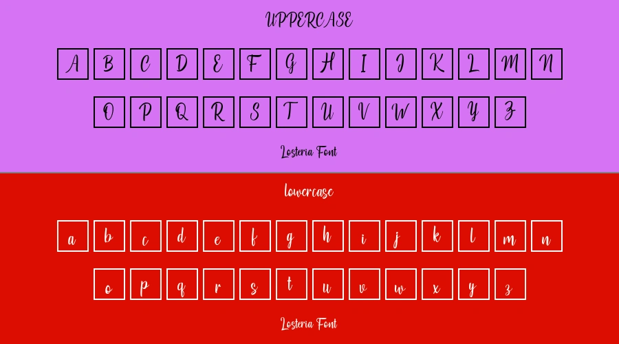 Losteria Font Preview