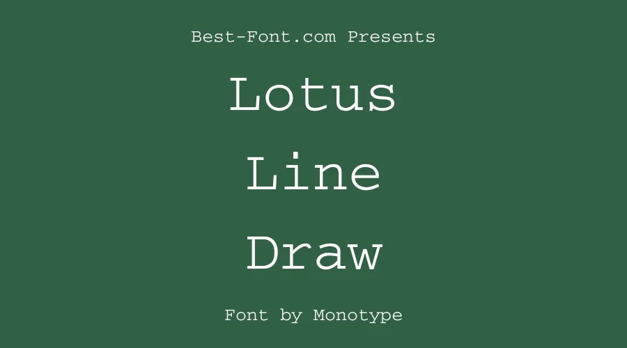 Lotus Line Draw Font