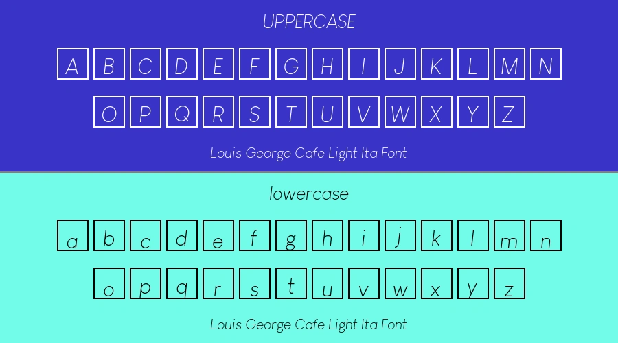 Louis George Cafe Light Ita Font Preview