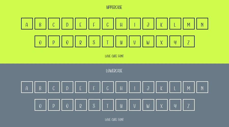 Love Cute Font Preview