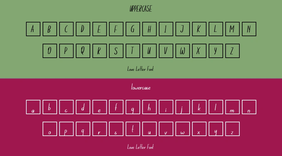 Love Letter Font Preview