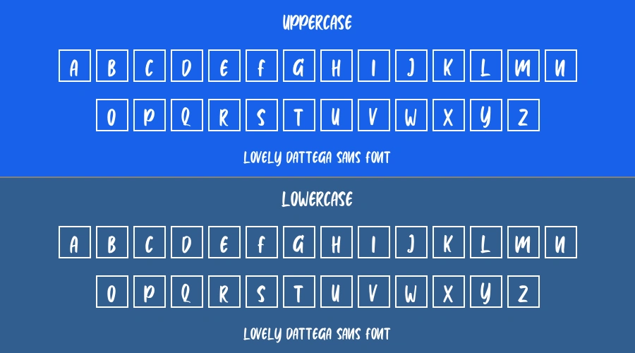 Lovely Dattega Sans Font Preview