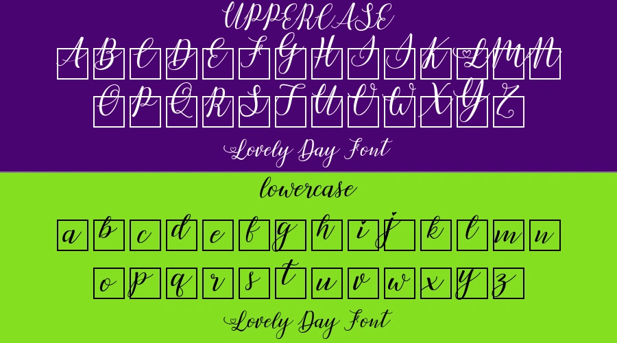 Lovely Day Font Preview