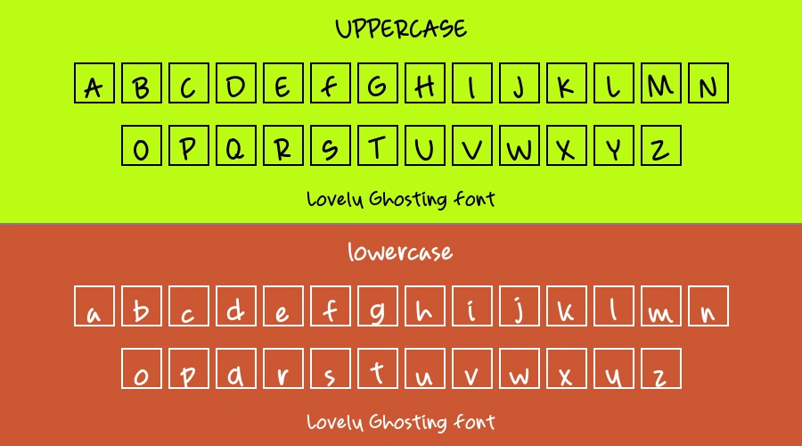 Lovely Ghosting Font Preview
