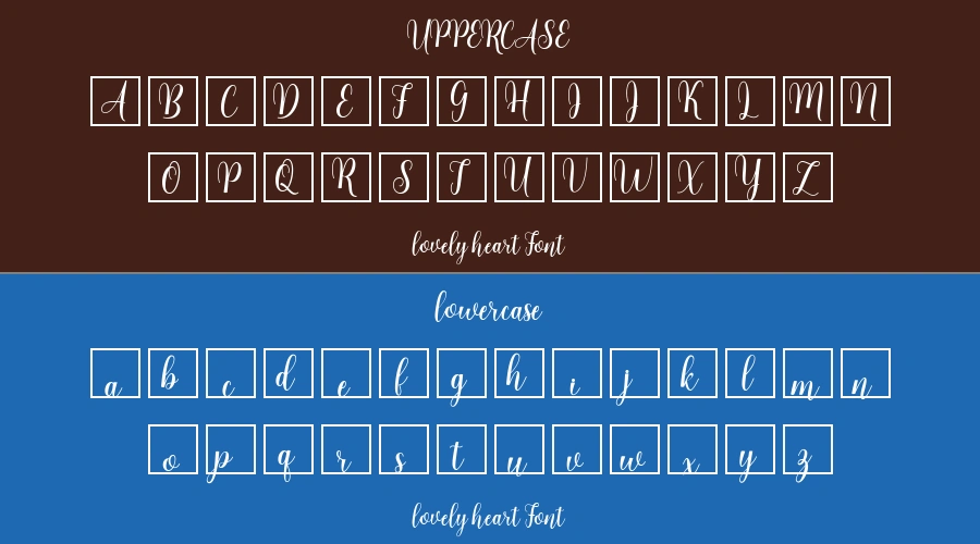 lovely heart Font Preview