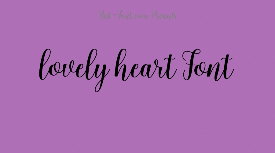 lovely heart Font
