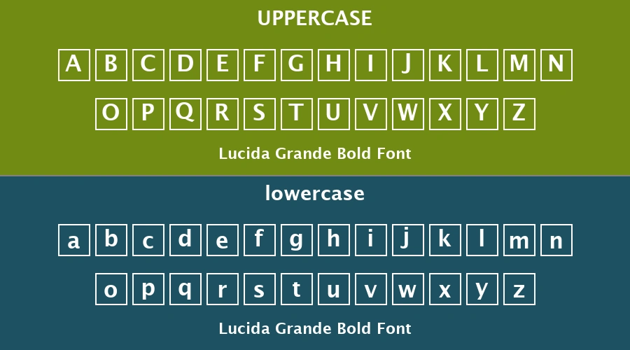 Lucida Grande Bold Font Preview