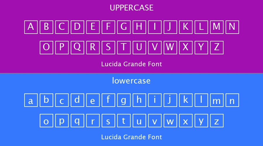 Lucida Grande Font Preview