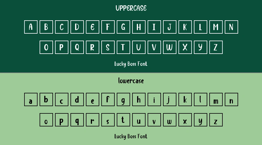 Lucky Boss Font Preview