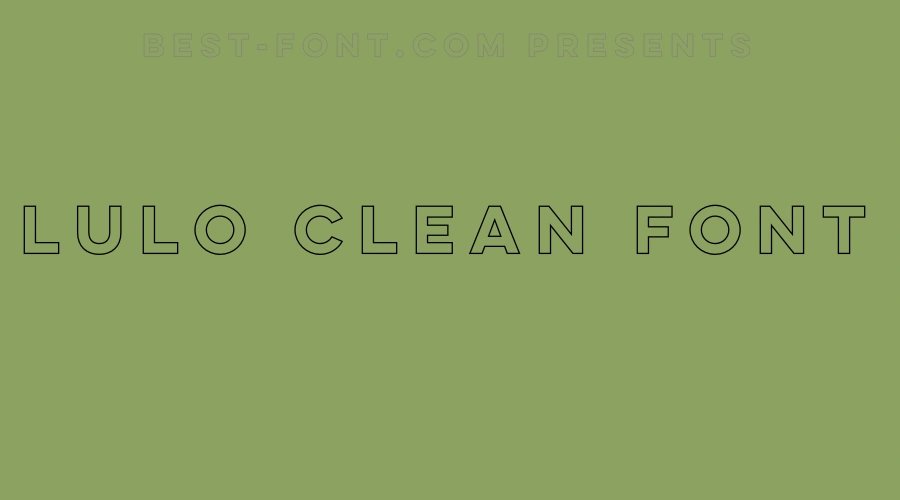 Lulo Clean Font