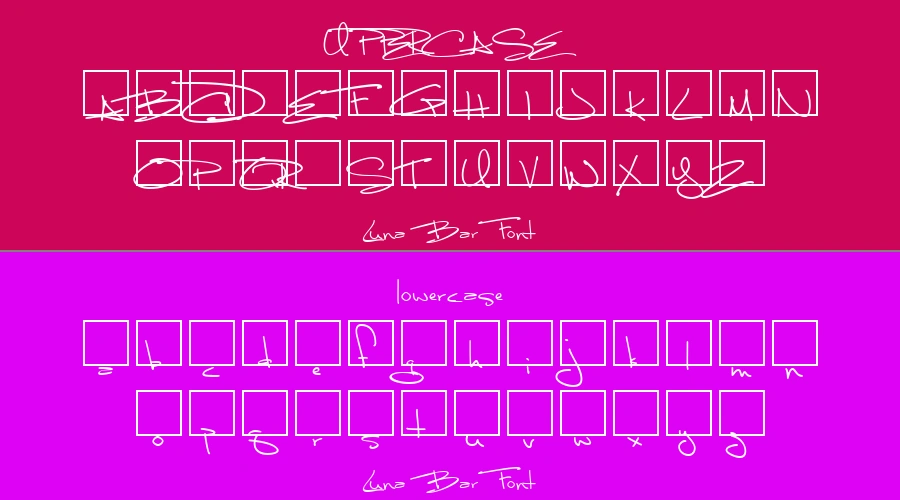 Luna Bar Font Preview