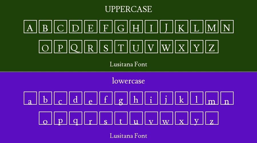 Lusitana Font Preview