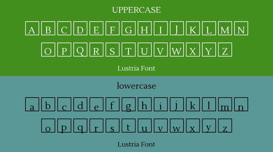 Lustria Font Preview