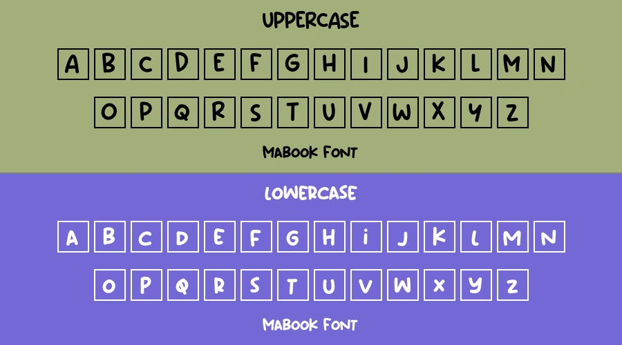 Mabook Font Preview