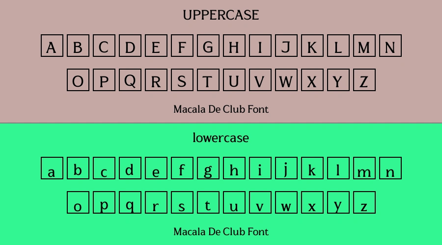 Macala De Club Font Preview