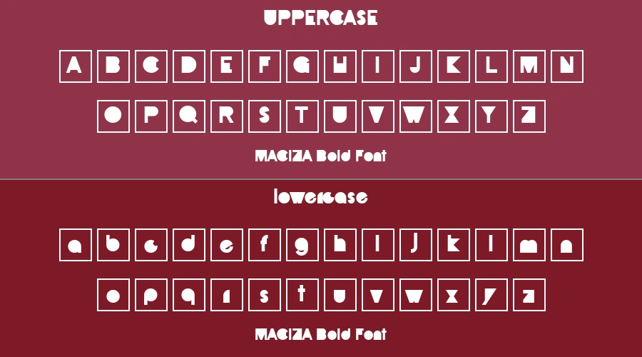 MACIZA Bold Font Preview
